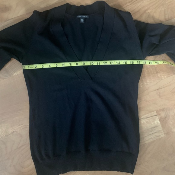 Classic Black V-Neck Sweater: Banana Republic - Picture 6 of 11